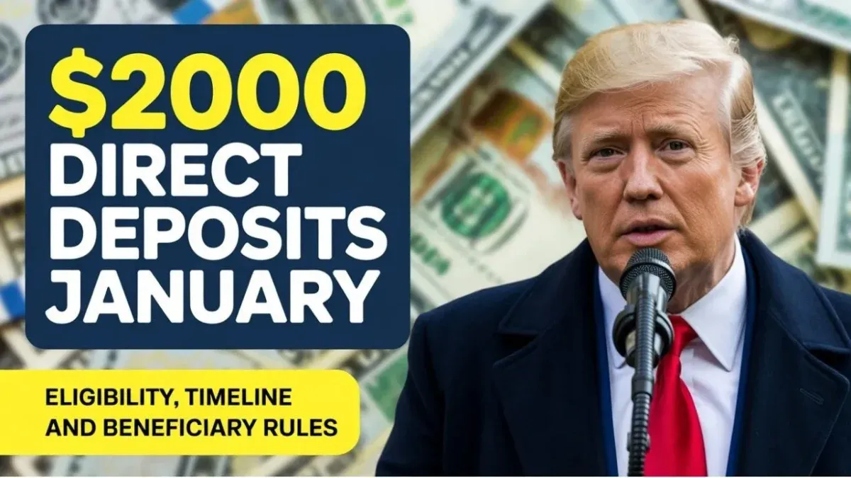 Federal $2,000 Direct Deposits Coming January 2026